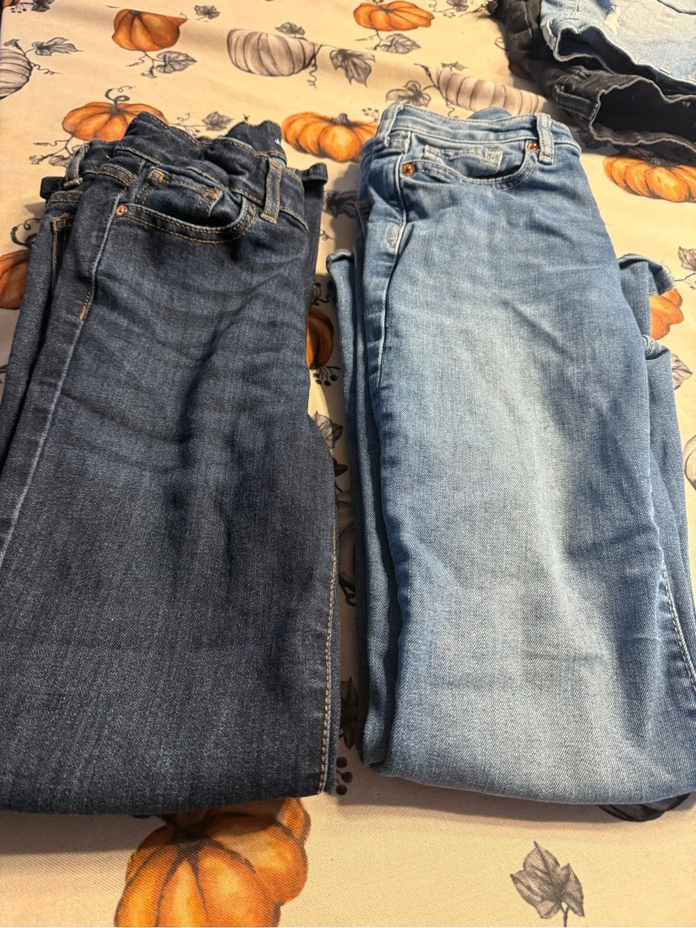 Girls youth gap jeans and a pair of Walmart -Pack Jeans — Dark Blue & Light Blue